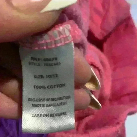 pink sparkle girl shorts size 10/12 - Picture 4 of 4